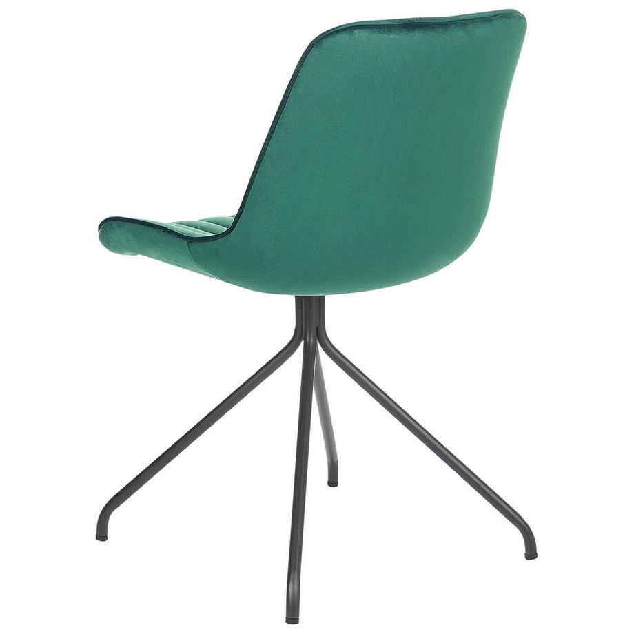 Beliani Lot de 2 chaises de salle à manger en Velours Rétro NAVASOTA  