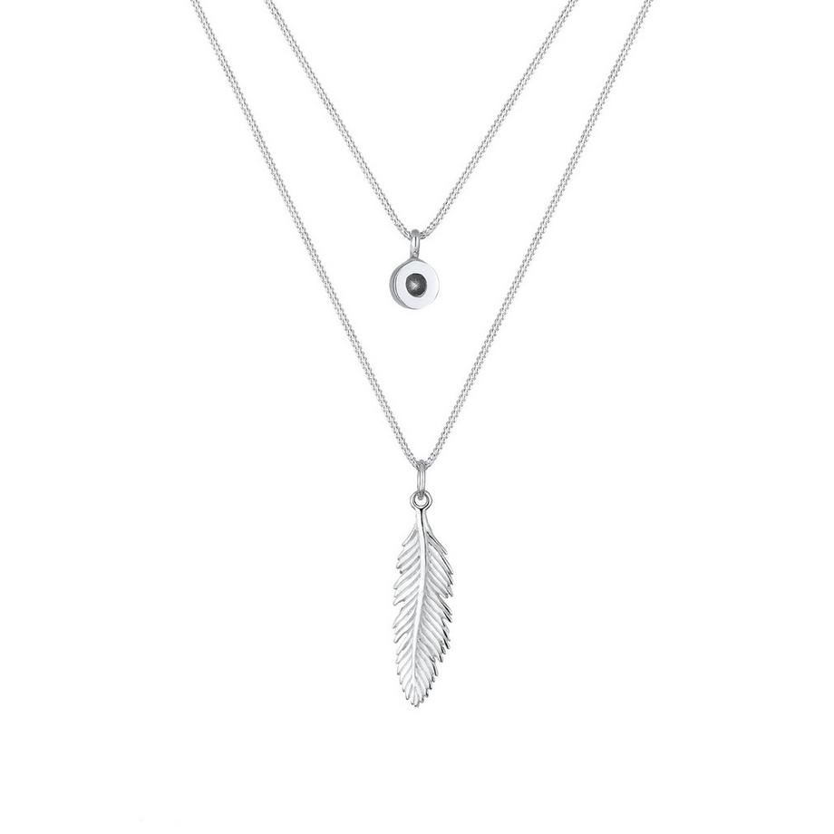 Elli  Collier Pendentif Plume Cristal 