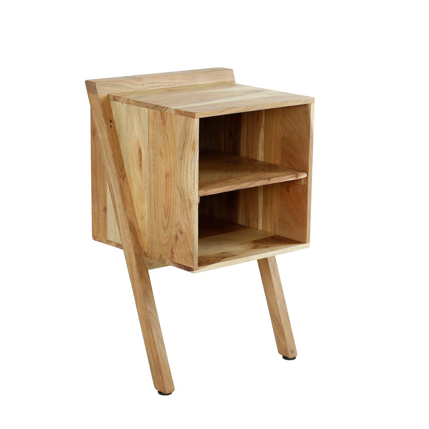 tavolino porta PC da letto 55x35x26cm, in legno, regolabile con ventole USB  doppie