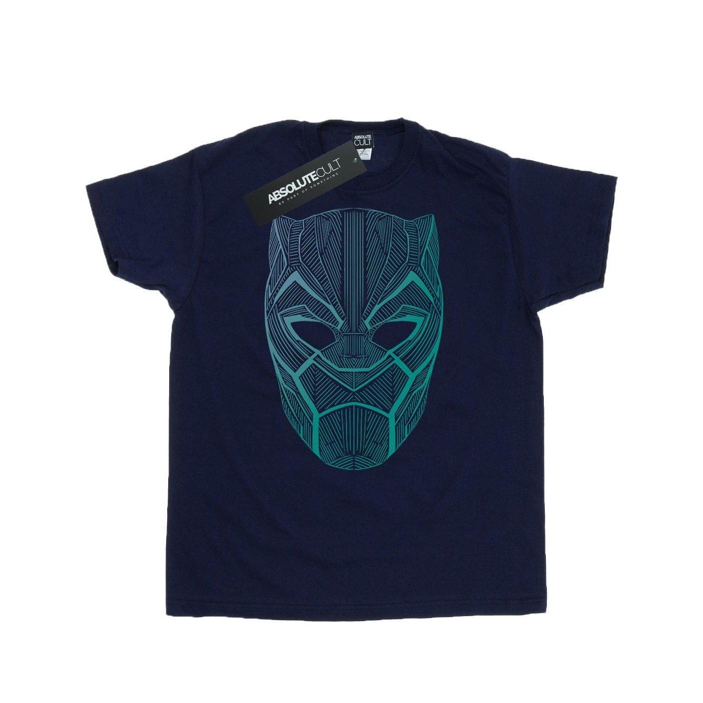 Image of Black Panther Tribal Mask Tshirt Herren Marine S