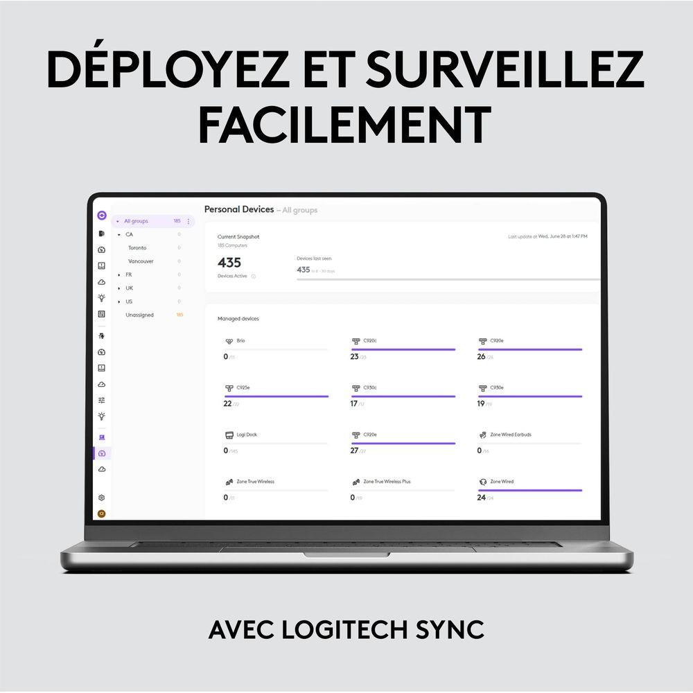 Logitech  Brio 105 Full HD 1080p Webcam - GRAPHITE - B2B 