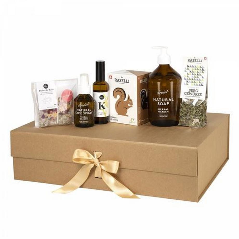 Geschenkidee  Premium Geschenkset Wellness Schweizer Bergluft 