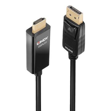 Lindy 40924 Videokabel-Adapter 0,5 m DisplayPort HDMI Typ A (Standard) Schwarz