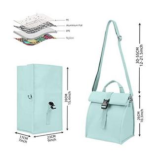 Only-bags.store Sac isotherme Petit grand sac à déjeuner 10 L Sac de pique-nique à roulettes Sac à déjeuner extensible pour le travail, l'école, le pique-nique, le transport de nourriture en voyage (vert)  