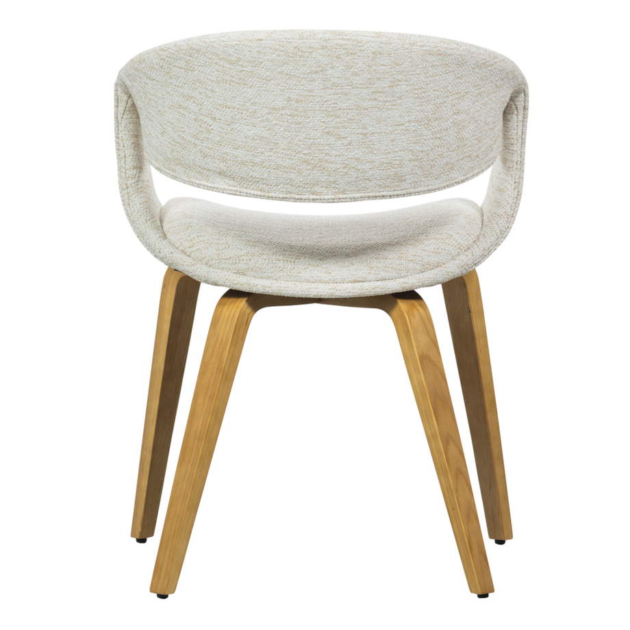 mutoni Chaise avec accoudoirs Yossi nature avec pied en bois nature  