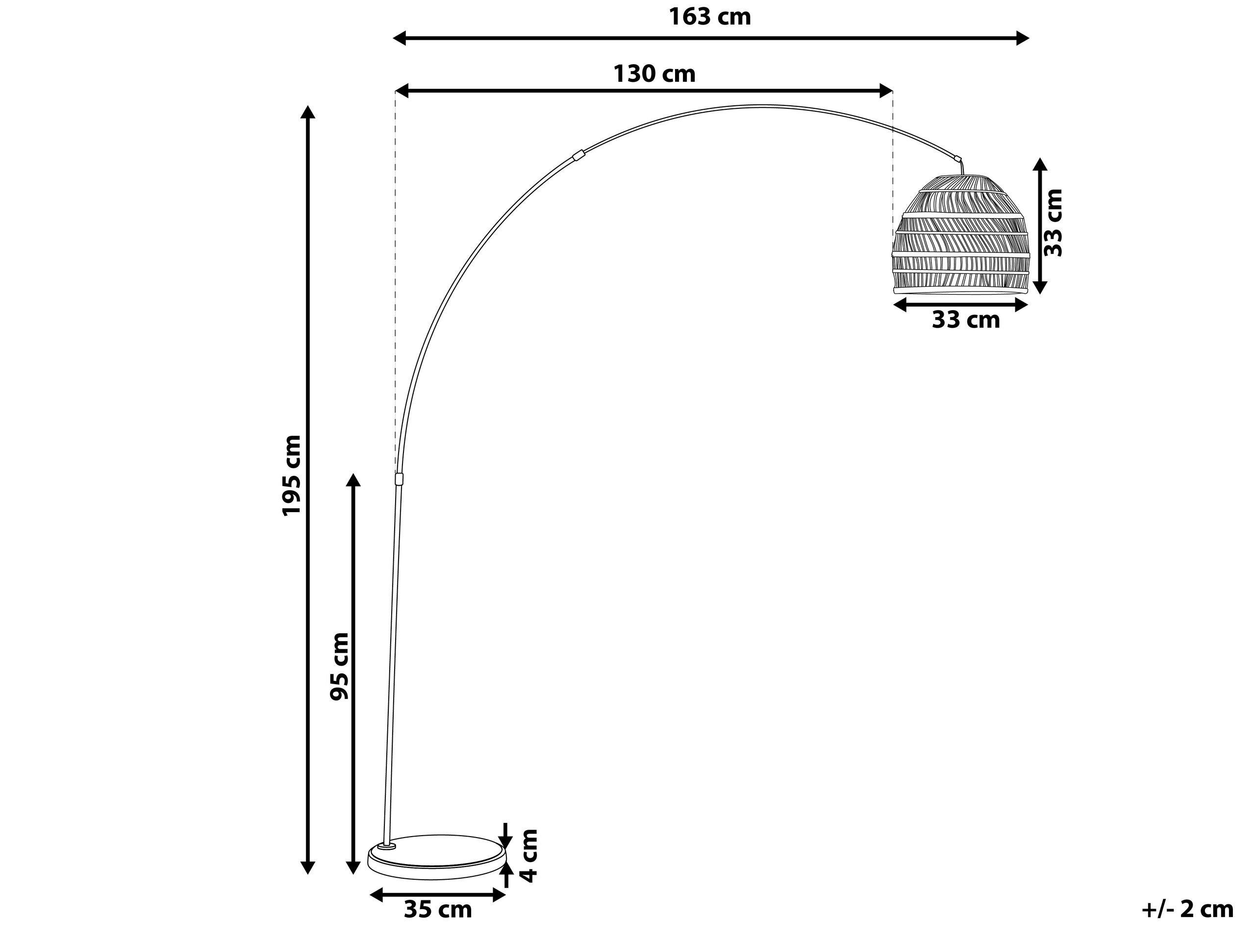 Beliani Lampadaire en Rotin Moderne GUAVIARE  