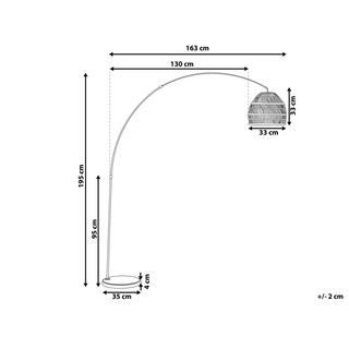 Beliani Lampadaire en Rotin Moderne GUAVIARE  