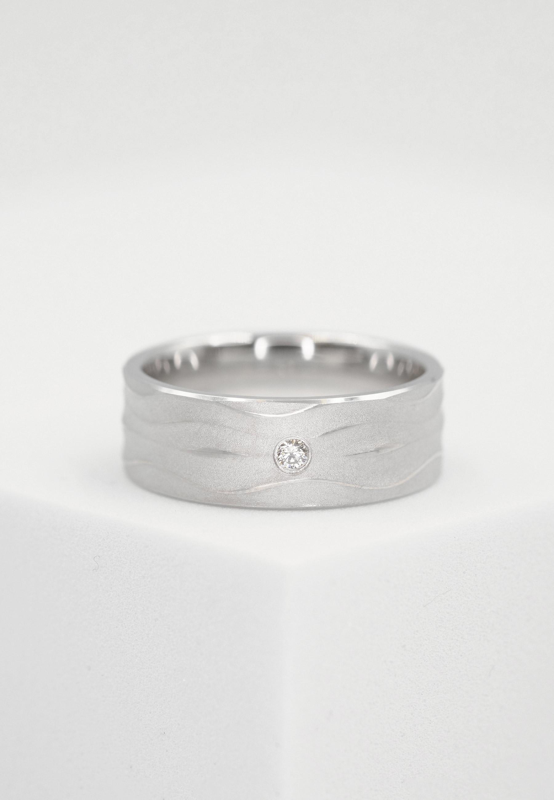 MUAU Schmuck  Bague de partenaire en argent 925 Zircone 