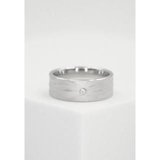 MUAU Schmuck  Bague de partenaire en argent 925 Zircone 