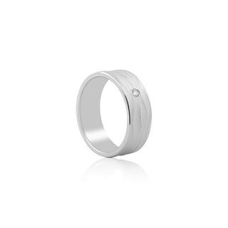 MUAU Schmuck  Bague de partenaire en argent 925 Zircone 