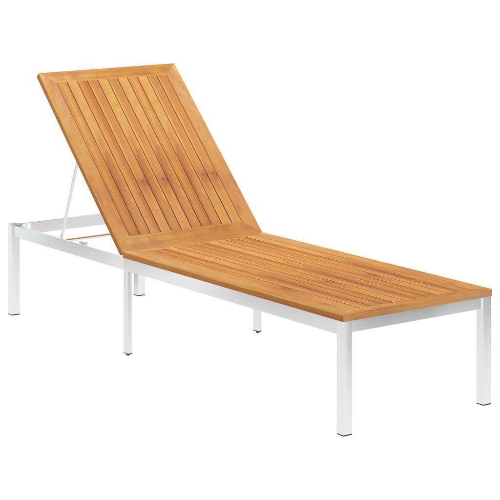 VidaXL Chaise longue bois d'acacia  