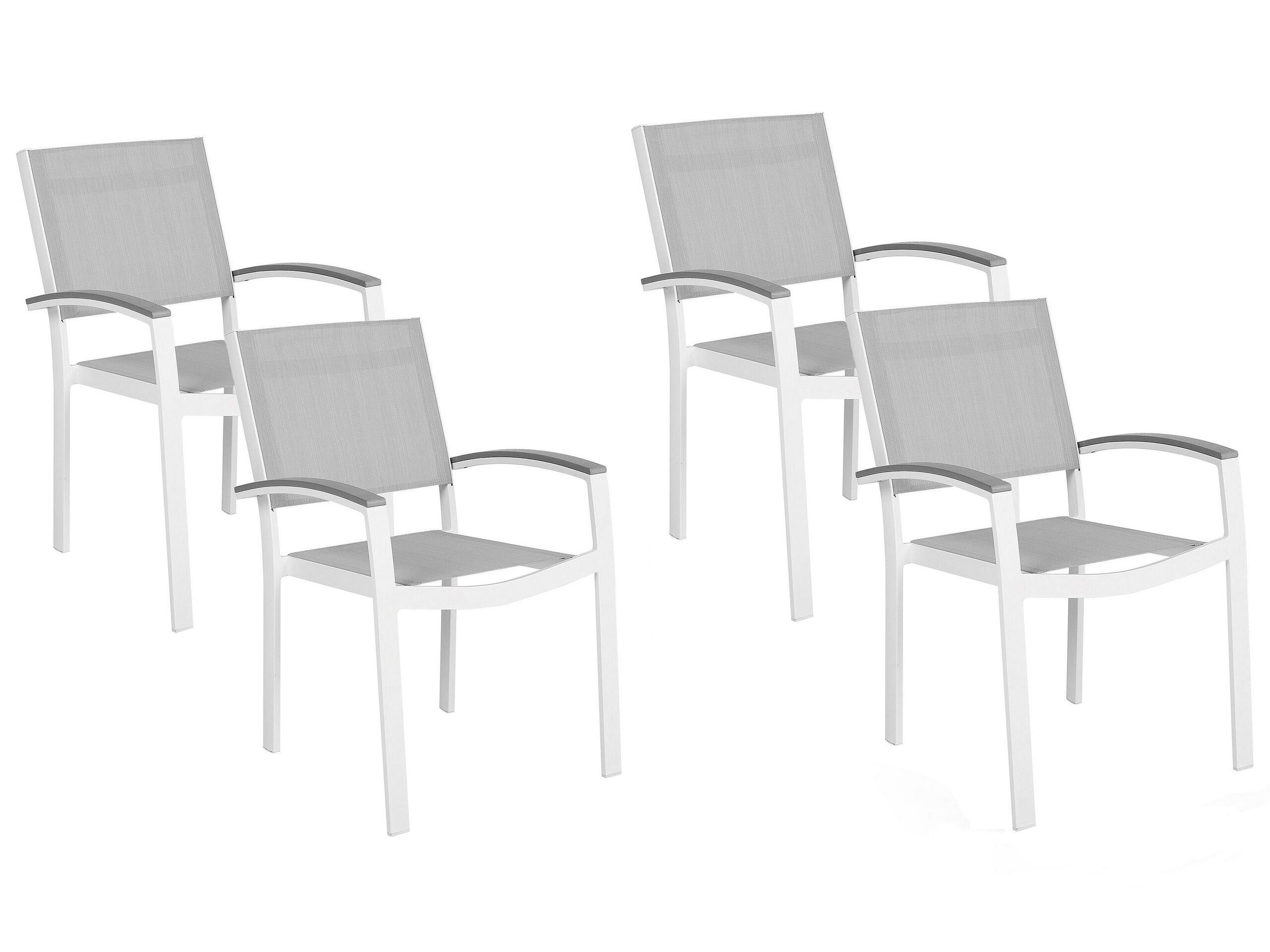 Image of Set mit 4 Stühlen aus Aluminium Modern PERETA Set mit 4 Stühlen aus Aluminium Modern PERETA