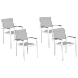 Beliani Lot de 4 chaises en Aluminium Moderne PERETA  