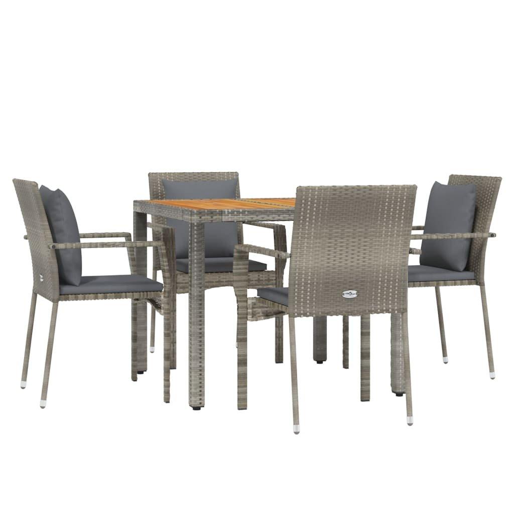 VidaXL set da pranzo da giardino Polirattan  