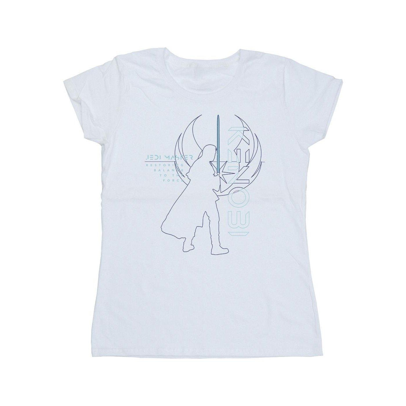 Image of Obiwan Kenobi Jedi Master Balance Tshirt Damen Weiss S