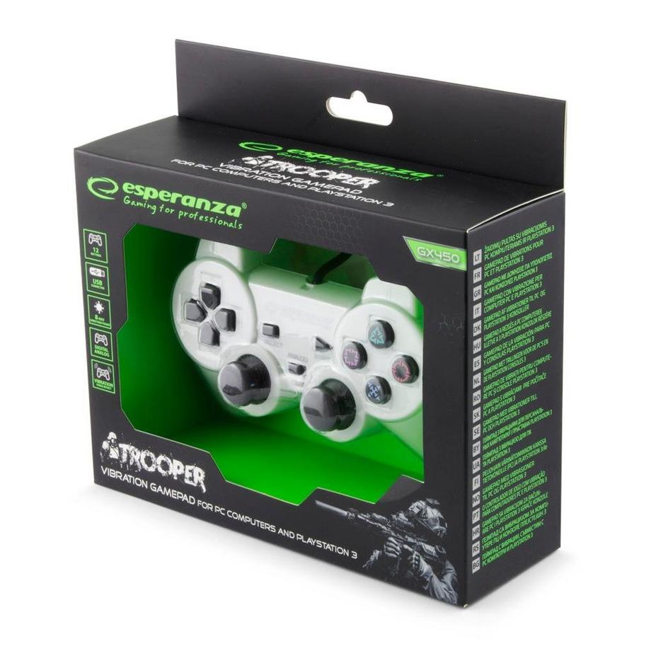 eStore  Manette filaire á PC/PS3 - Trooper 