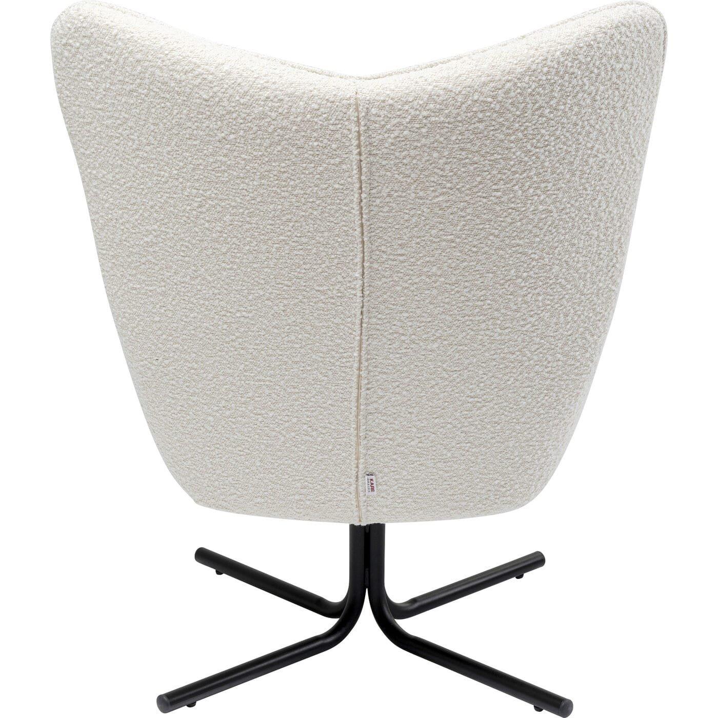 KARE Design Fauteuil pivotant Oscar Boucle crème  