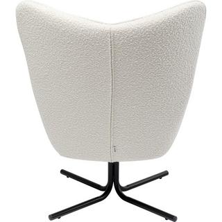 KARE Design Fauteuil pivotant Oscar Boucle crème  