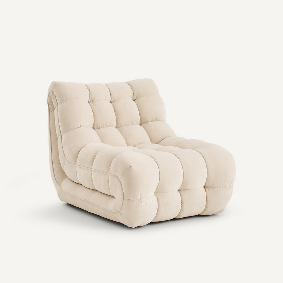 Gepolsterter Samt-Sessel