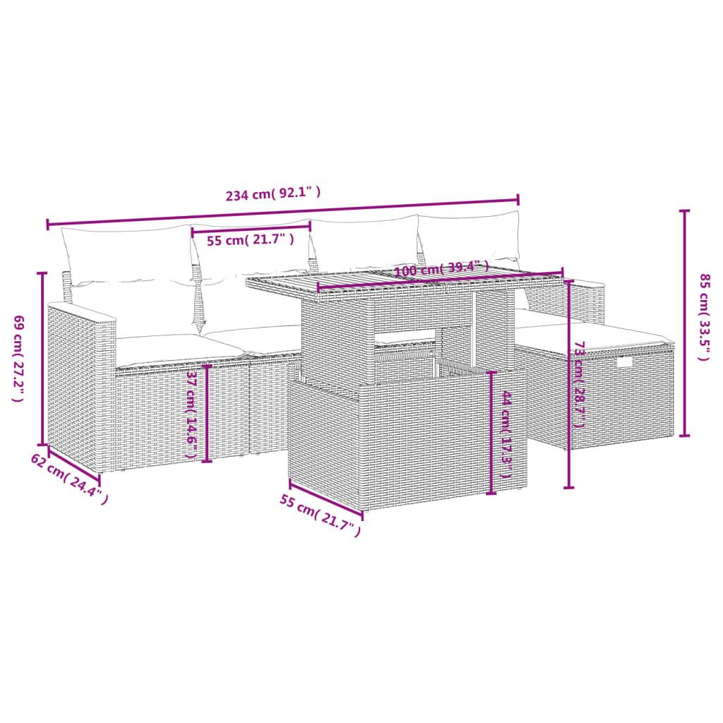 VidaXL Garten sofagarnitur poly-rattan  