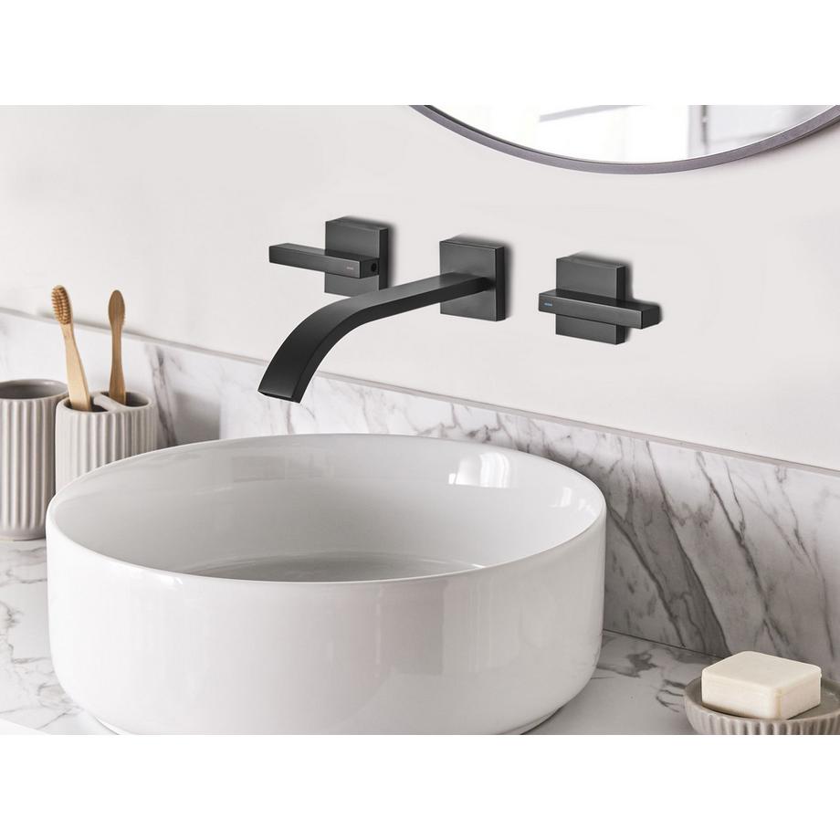 Beliani Robinet de lavabo mural en Laiton  BERRACO  