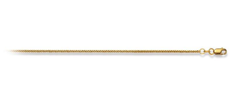 Image of Collier Fuchsschwanz Gelbgold 750, 1mm, 50cm Unisex Gelbgold 50 CM
