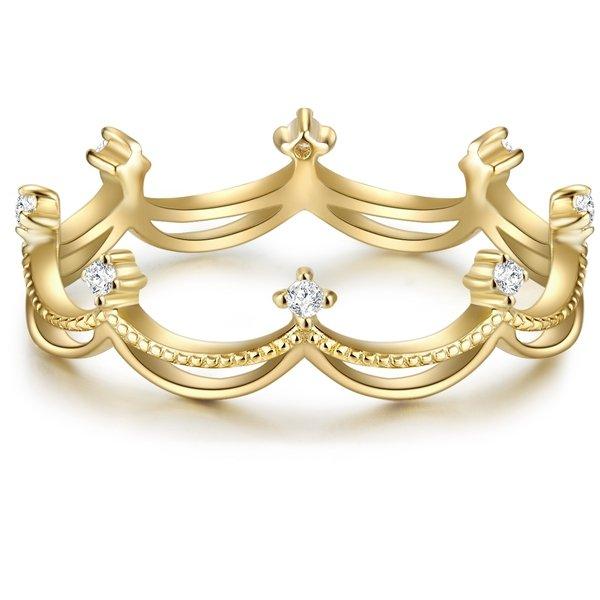 Image of Ring Krone Damen Gold 56