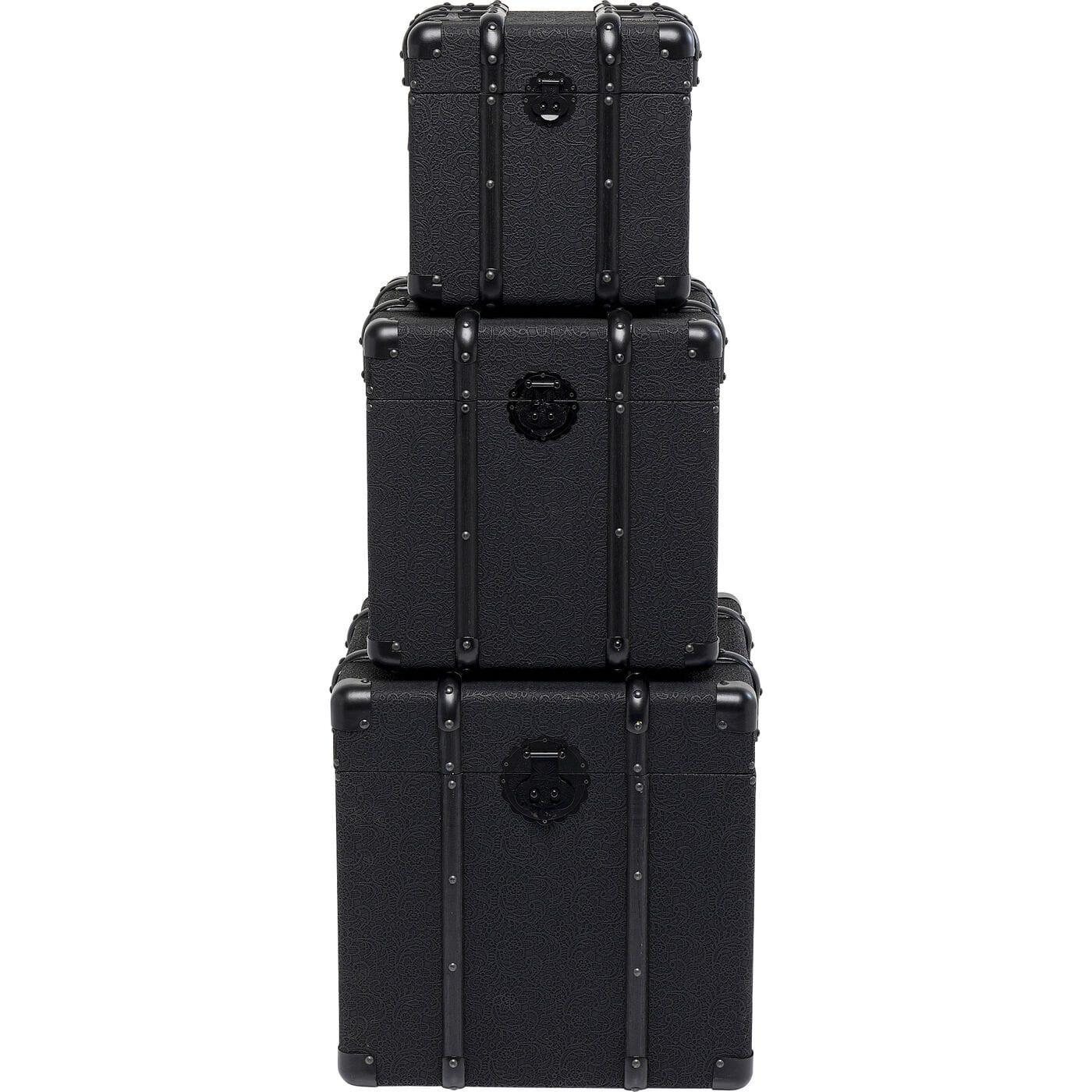 KARE Design Petto Voyage nero (set di 3)  