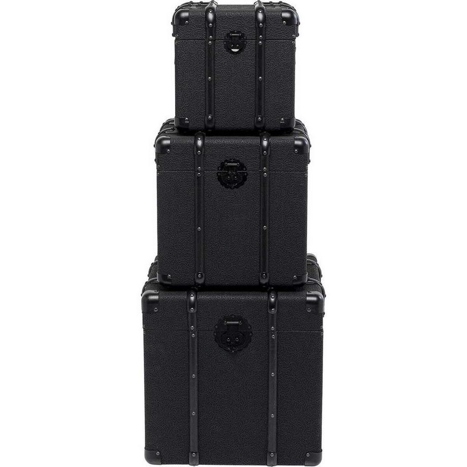 Coffre Voyage noir (set de 3)