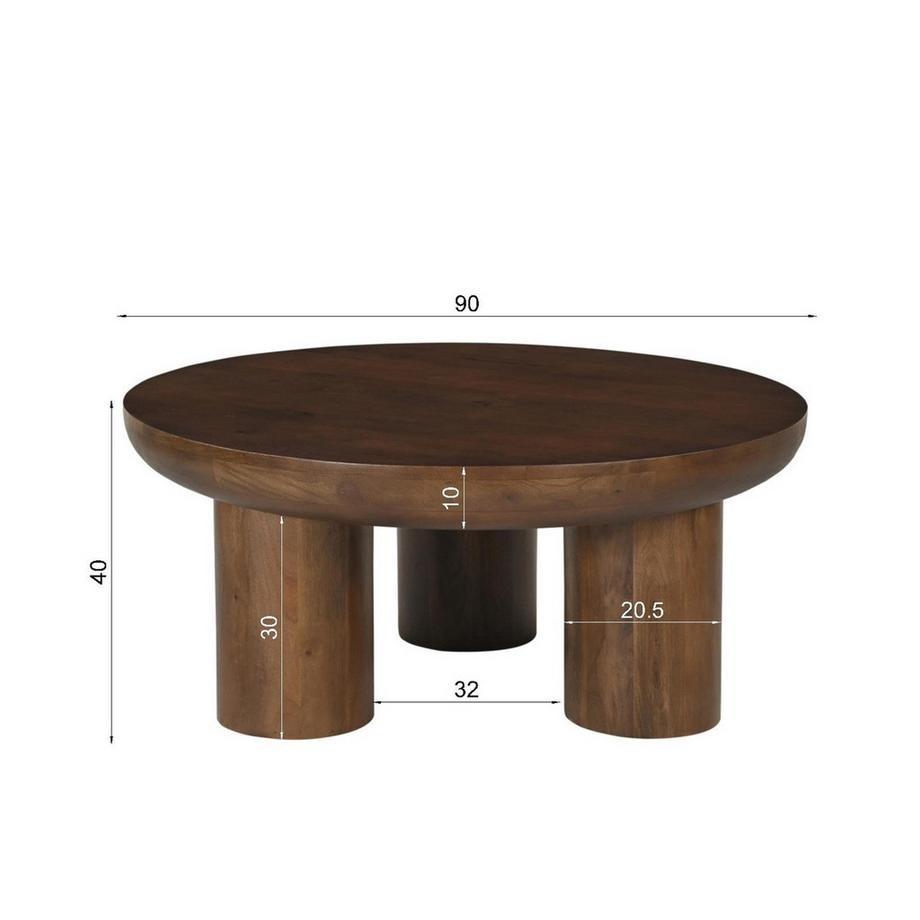mutoni Table basse Arcos ronde 90  