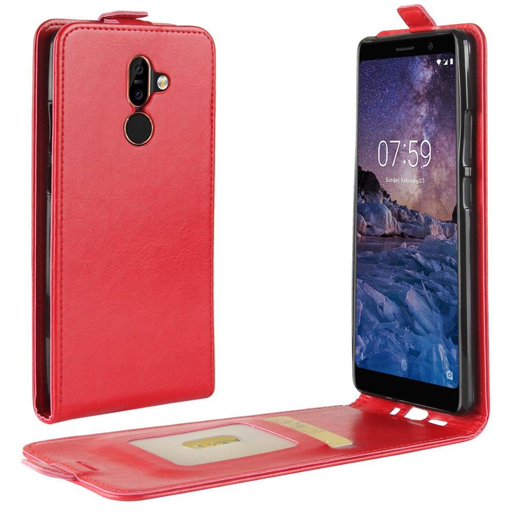Image of Nokia 7 Plus - Leder Flip Case Mit Fotofach Vertikal