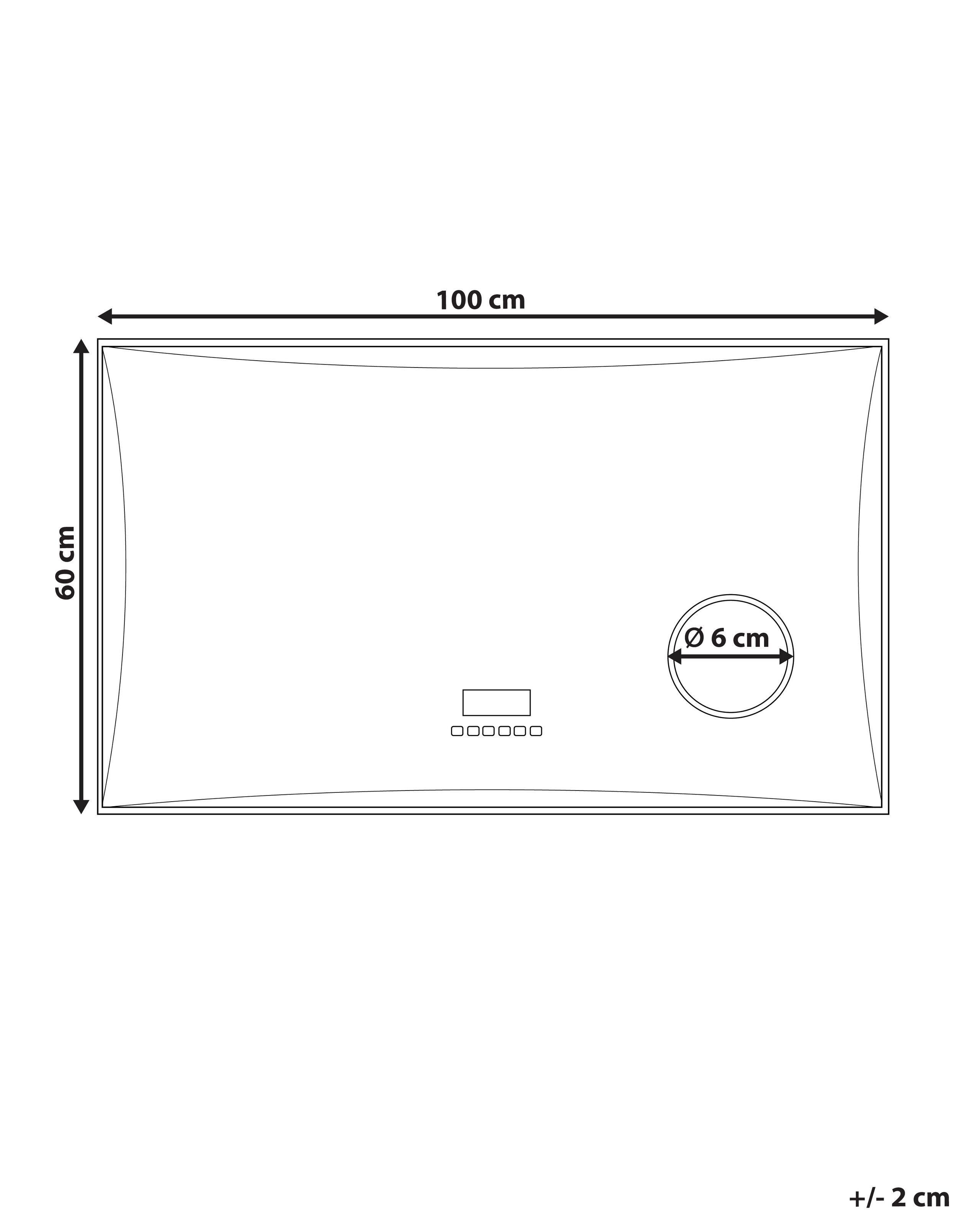 Beliani Miroir de salle de bain LED en Matière synthétique Industriel ONLAY  