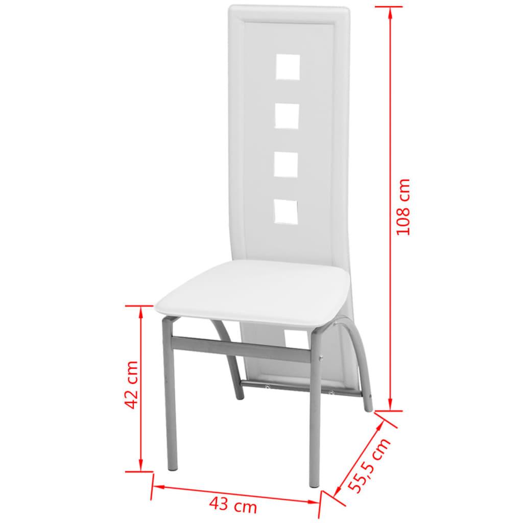 VidaXL Chaise à manger cuir artificiel  