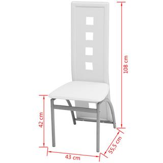 VidaXL Chaise à manger cuir artificiel  