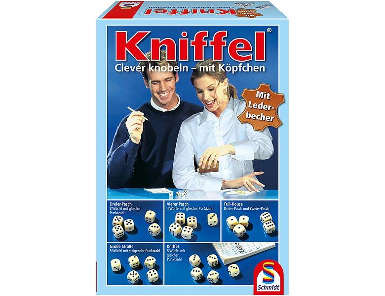 Image of Spiele Kniffel mit Lederwürfelbecher