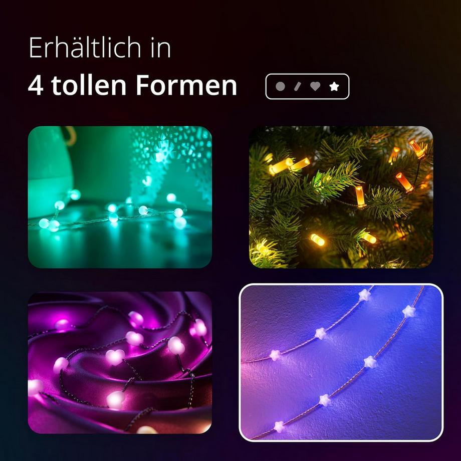 twinkly CANDIES mit 200 sternförmigen RGB LEDs  