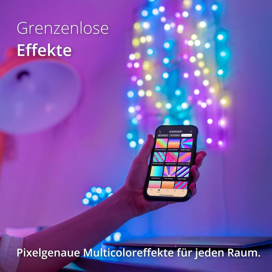 twinkly CANDIES mit 200 sternförmigen RGB LEDs  