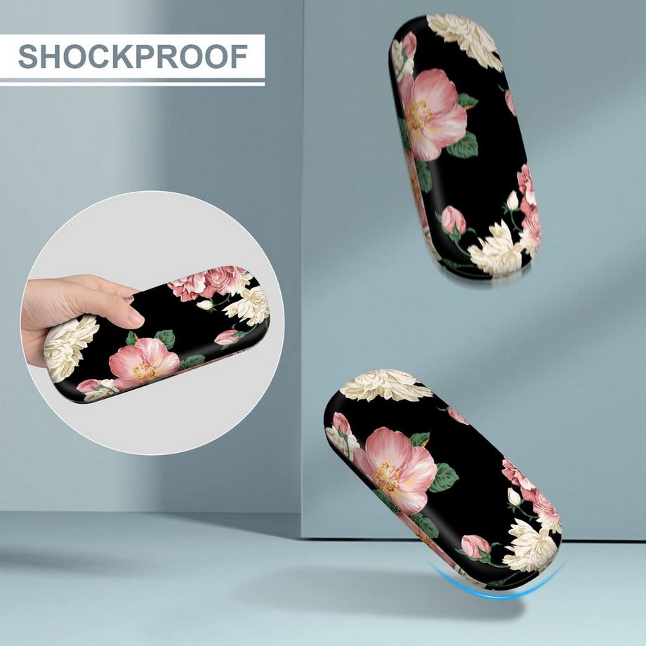 Only-bags.store  Tragbares Hartschalen-Brillenetui mit Brillenputztuch - Etui für Brillen und Sonnenbrillen 