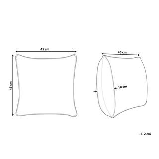 Beliani Dekokissen aus Samtstoff Modern OSMUNDA  