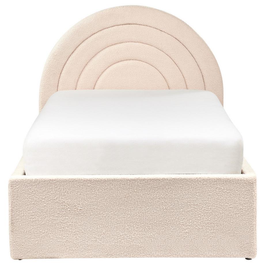 Beliani Kinderbett mit Stauraum aus Bouclé Minimalistisch ANET  