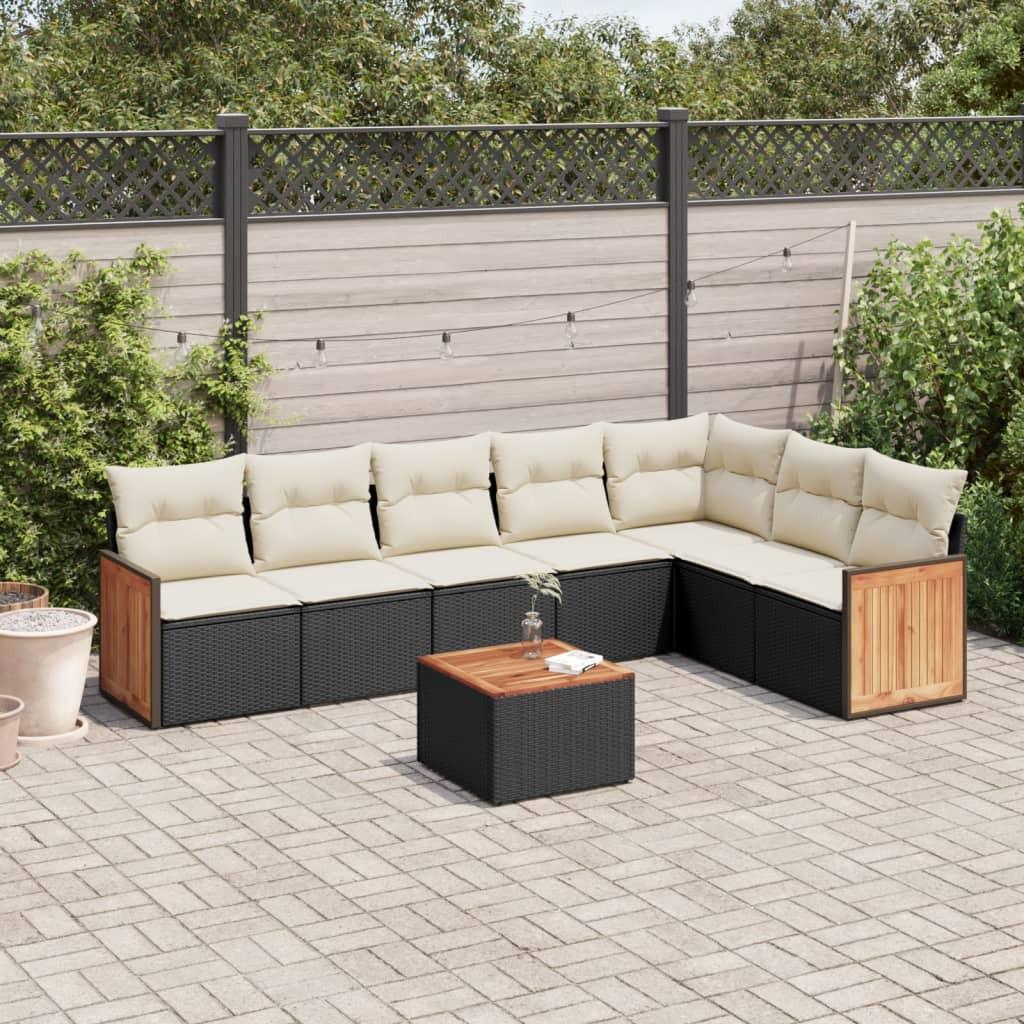 VidaXL set divano da giardino Polirattan  