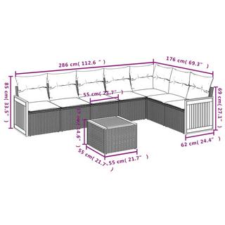 VidaXL Garten sofagarnitur poly-rattan  