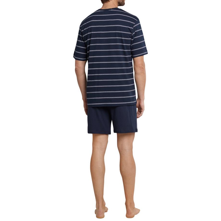 Schiesser Ensemble Pyjama Rayé Manches Courtes Coupe Confort  