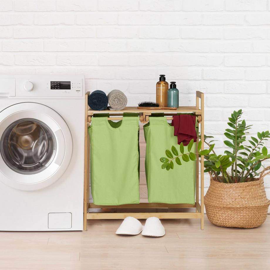 Northio Wäschekorbregal aus Bambus  
