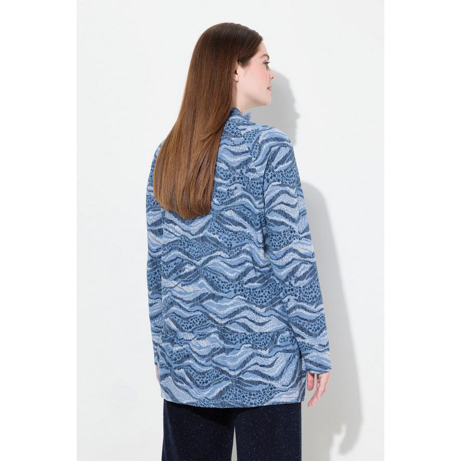 Ulla Popken A-Linie Langarm Stehkragen Longshirt  