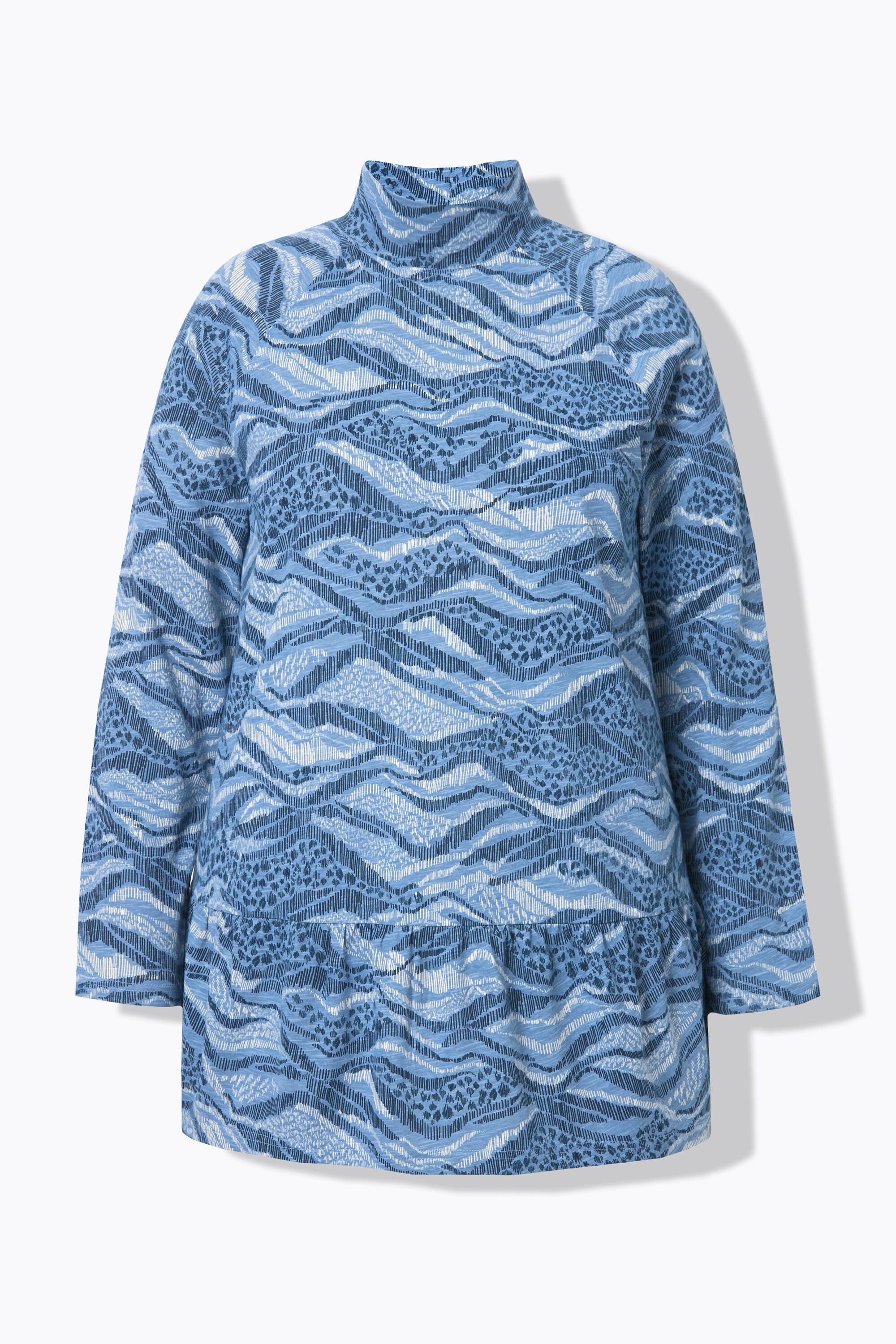 Ulla Popken Maglia lunga A-Line Maniche Lunghe Collo Alto  