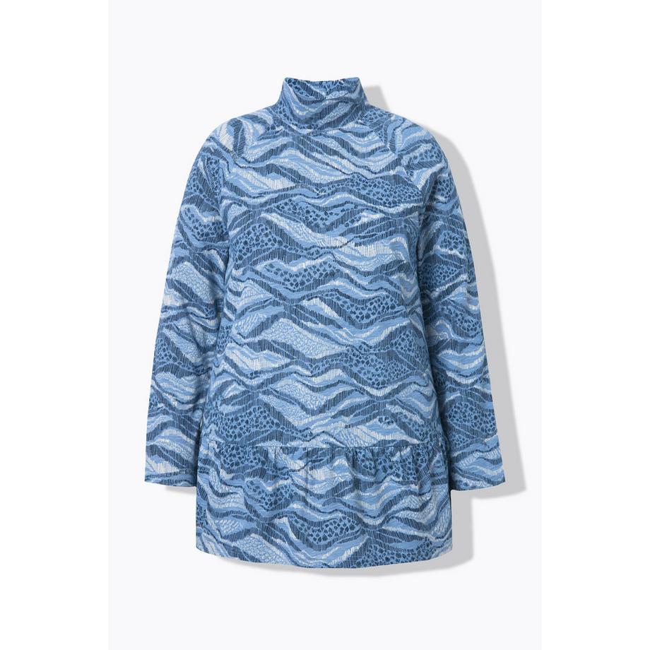 Ulla Popken A-Linie Langarm Stehkragen Longshirt  