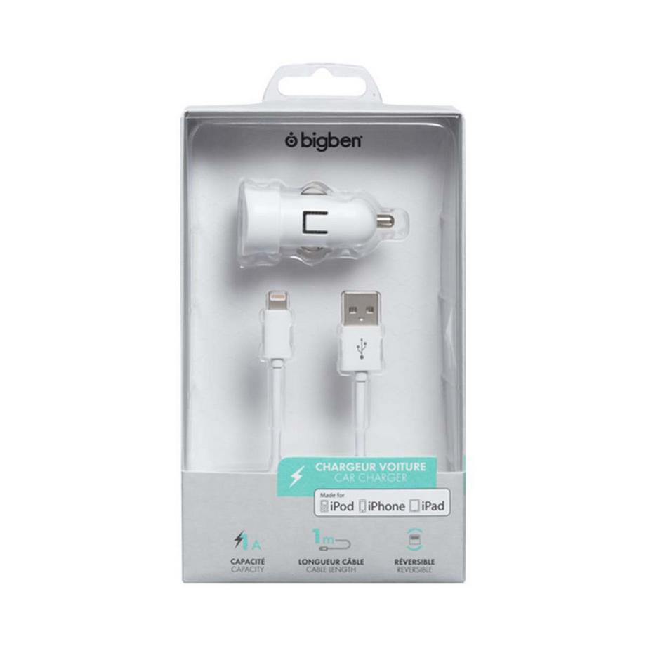 BigBen Connected  Mini Zigarettenanzünder-Ladegerät 1A Lightning Anschluss 