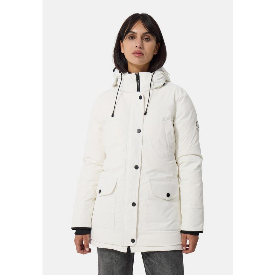 CASH-MERE.CH Parka en duvet Manteau avec capuche et doublure en cachemire  