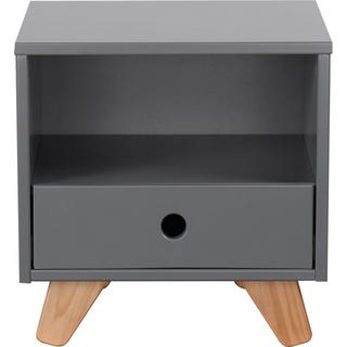 mutoni Table de chevet pin gris  